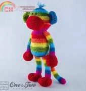 One and Two company- Carolina Guzman- Rainbow Sock Monkey- English