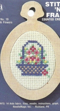 nmi Needle Magic Inc. - Stitch N Frame 19 - Basket & Flowers