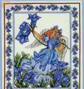 The Vermillion Stitchery 125 Blue Morning Glory Angel