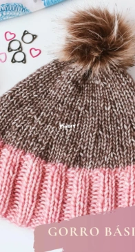 Basic beanie by Mónica López Pim, Pam, Teje - Spanish