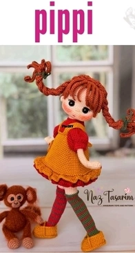Naz Tasarım Bahçesi / Naz Tasarım Amigurumi - Pippi - English and Spanish