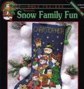 Dimensions 00340 Snow Family Fun Stocking