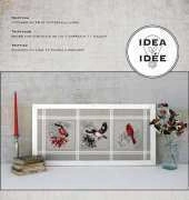 Ajisai Designs Red Birds & Berries, Blackwork