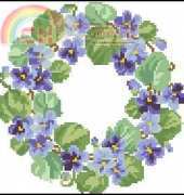 Permin 12 8124 Violets Wreath