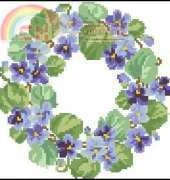 Permin 12 8124 Violets Wreath
