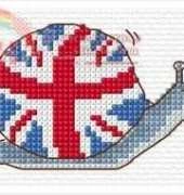 Sherry Lewis Kits - Union Jack Snail by Margaret Sherry - Website Freebie