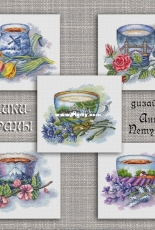 Country Cups - Tea in Holland - Tea in London - Tea in Russia - Tea in Japan - Tea in France by Anna Petunova