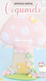 Ateliê Talita Lima - Cogumelo - Felt Mushroom - Free - Portuguese