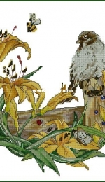 Fence with Daylily by Jeanne Dick XSD