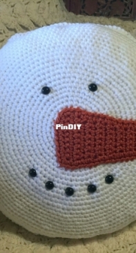 Sharpin Designs - Care Sharpin - Snowman Pillow