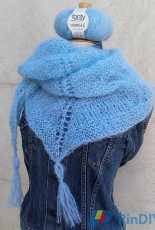 La Marchande de Laine-Triangle Ombelle Shawl by Edwige Gibaud-French-Free