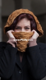 Diamonds Hood Cowl by Kalliopi Aronis-Free