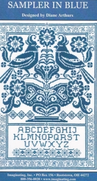 Imaginating 2776 Sampler in Blue by Diane Arthurs PCS + XSD