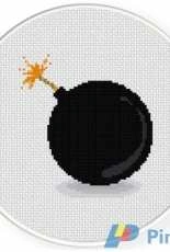 Daily Cross Stitch - Bomb