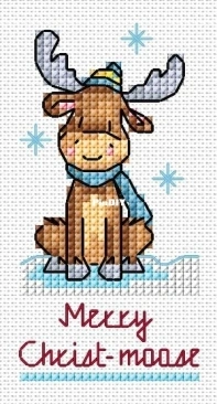 Merry Christ-Moose by Durene Jones - Free