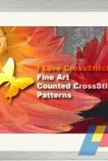 I Love CrossStitch ILCS HW-001 - Dahlias I
