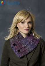 Red Heart-LW2734-Button Up Neck Warmer by Linda Cyr-Free