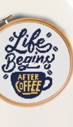 The Stitch Patterns - Life Begins After Coffee