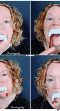 Pauline Morgan - makingpolly - Vampire Fangs Party Prop/Pencil Topper
