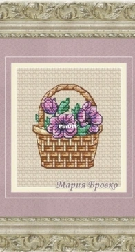 Basket with anemones by Maria Brovko