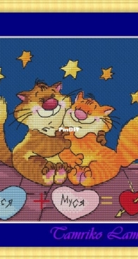Vasya Plus Musya Cats by Tamriko Lamaridze