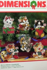 Dimensions 8519 - Merry Kittens Ornaments