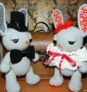 Татьяна Филичева Татик222 Tatyana Filicheva Зайки леди и джентельмен Lady and Gentleman Bunnies