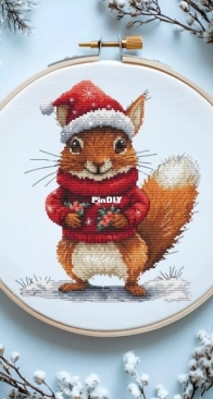 Winter Squirrel by Anastasia Lanova