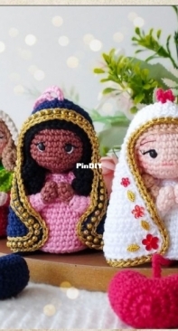 Aloe Ateliê - Joyce Lourenceti - Mini Saints Pendants for Car -  Mini Santinhas Pingente para Carro - Portuguese