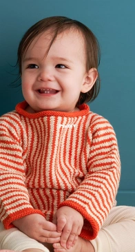 Crayon Stripes Pullover by Hiromi Glover - Purl Soho - Free