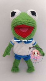 Zombiegurumi - Luisa Contreras - Baby Kermit - Spanish