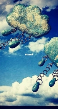 Polymer clay. Cloud brooches./ Полимерная глина, броши-облака