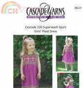 Cascade Yarns-DK210-Girls Plaid Dress by Melissa Leapman-Free