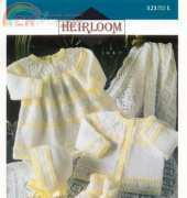 Heirloom: No.121L Dress, Cardigan, Bonnet, Bootees and Shawl