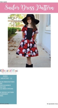 Ellie and Mac - Sailor Dress - Sizes 12 Months - 12 Years