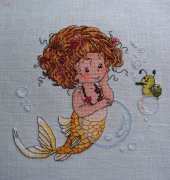 Mermaid  with a smoking snail