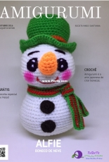 Euquefiz amigurumi - Marly SantAnna - Alfie Boneco de Neve (Alfie the Snowman) - Portuguese - Free