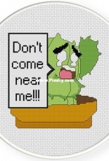 Daily Cross Stitch - Dont Come Near Me