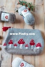 Whistle and Ivy - Bethany Dearden - Crochet Mushroom Pouch - Free