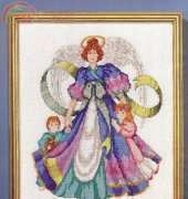 Guardian Angel by Barbara Baatz from American School of Needlework ASN 3661 Cross Stitch Angels XSD