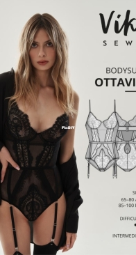 Viki Sews - Ottavia Bodysuit - Оттавия боди - Sizes 65-100 A-D Cups - English, Russian