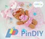 Elcy Brasil - Baby Ursinha / Baby Bear Felt Pattern - Portuguese
