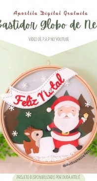 Duda Atelie - Frame Snow Globe - Bastidor Globo de Neve - Portuguese - Free