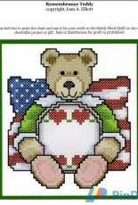 Remembrance Teddy with Stars and Stripes by Joan Elliott Free