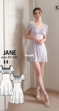 Dressmaking Amore - Jane Dress - Sizes XS-2XL