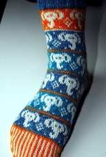 Elephants in Stripes Socks by Urki Gurki