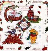 Designer Stitches D22  Poohs Seasons