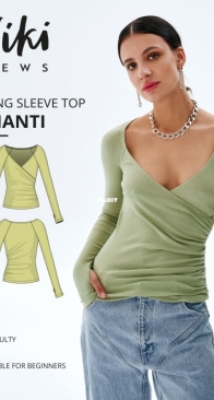 Viki Sews - Shanti Long Sleeve Top - Sizes 34-52
