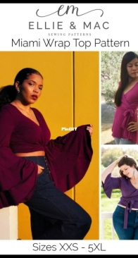 Ellie and Mac - Miami Wrap Top - Sizes XXS-5XL