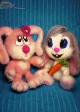 Cute couple of hares